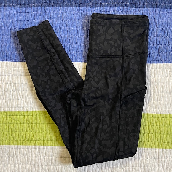 lululemon athletica Pants - Fast and Free 25” - Formation Camo Deep Coal Multi